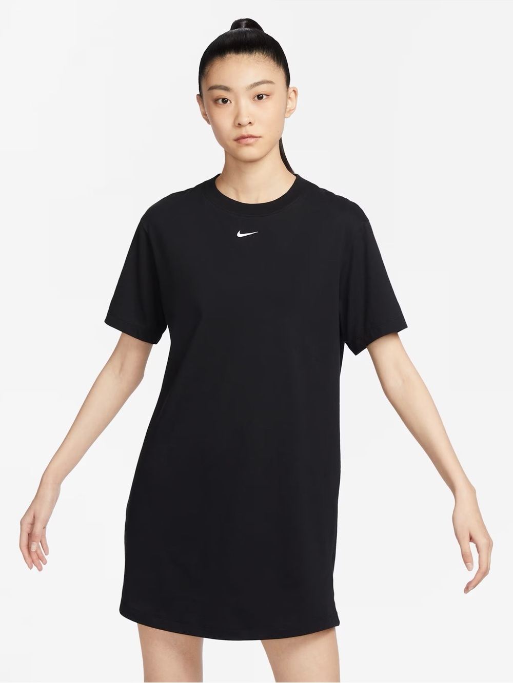 NWT Nike Sportswear Chill Knit Women's Oversized T-Shirt Dress - Black - Medium